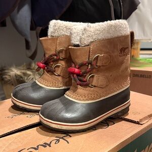 Sorel Tan and Black Kids' Boots
